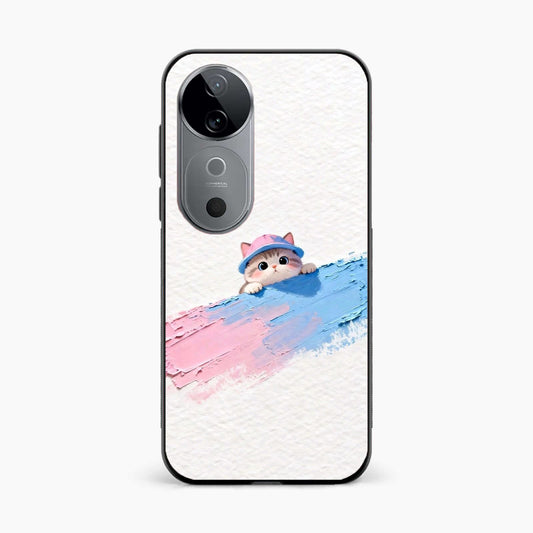 Cute Peekaboo Kitty Vivo V40 5G Back Cover