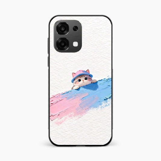 Cute Peekaboo Kitty Oppo F31 5G Back Cover