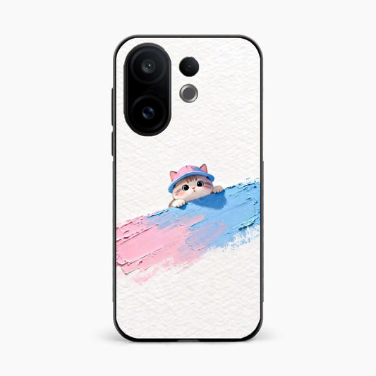 Cute Peekaboo Kitty Vivo V60 5G Back Cover