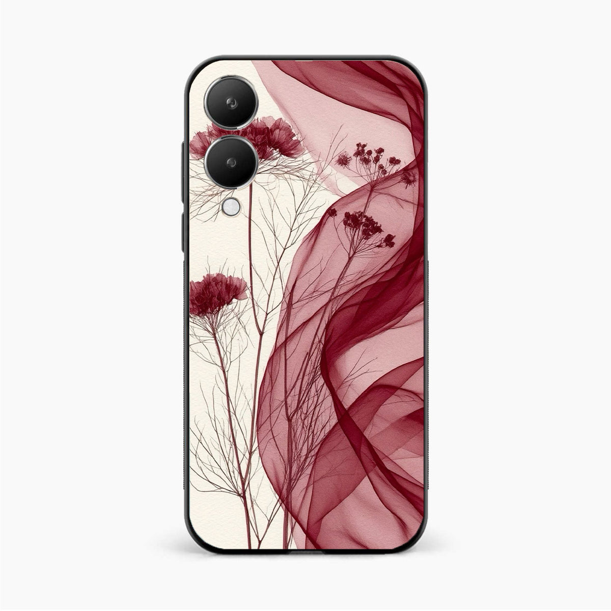 Red Floral Dream Vivo Y28 5G Back Cover