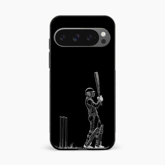 Cricket Minimal Line Art Google Pixel 9 Pro Back Cover