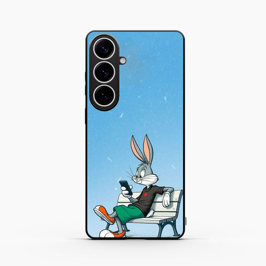Chill Bunny Aesthetic Samsung S26 Back Covers