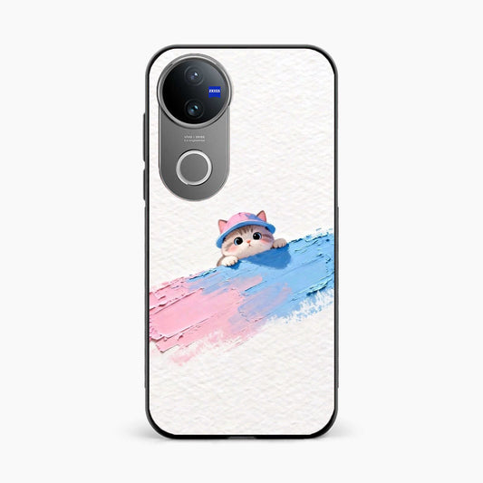 Cute Peekaboo Kitty Vivo V50 5G Back Cover