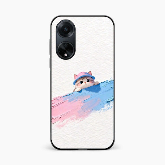 Cute Peekaboo Kitty Oppo F23 Back Cover