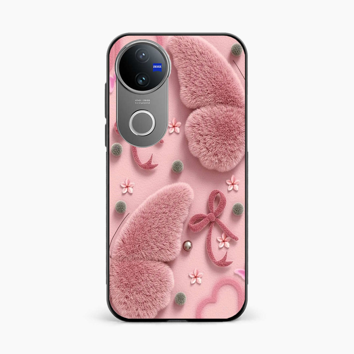 Dreamy Pink Plush Vivo V50e 5G Back Cover