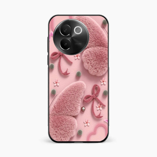 Dreamy Pink Plush Vivo V30e 5g Back Cover