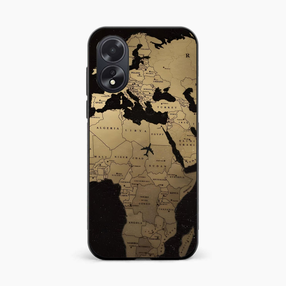World Map Oppo A38 Back Cover