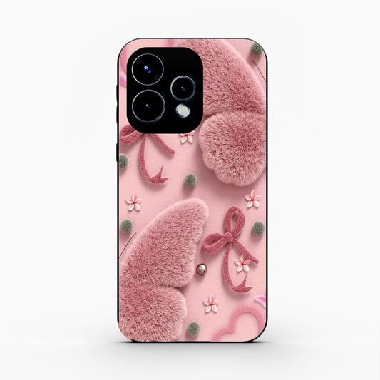 Dreamy Pink Plush Oppo Reno 15 5G Back Cover