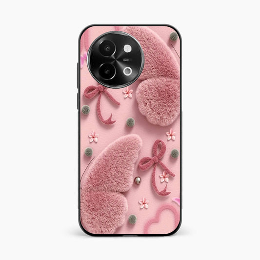 Dreamy Pink Plush Vivo Y58 5G Back Cover