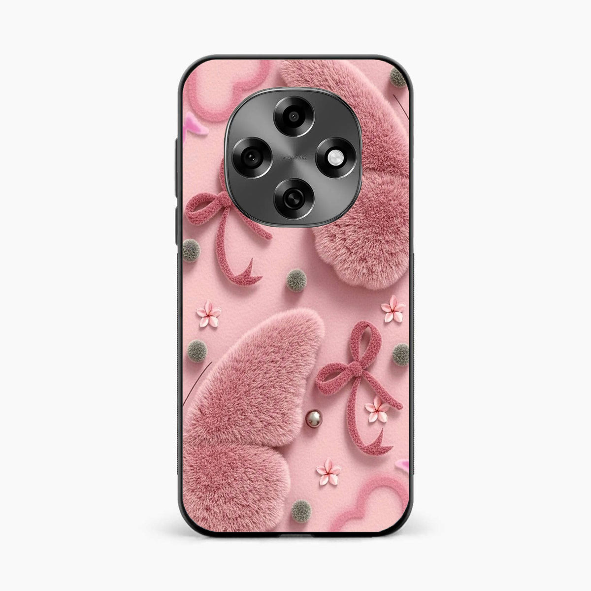 Dreamy Pink Plush Oppo F31 Pro 5G Back Cover