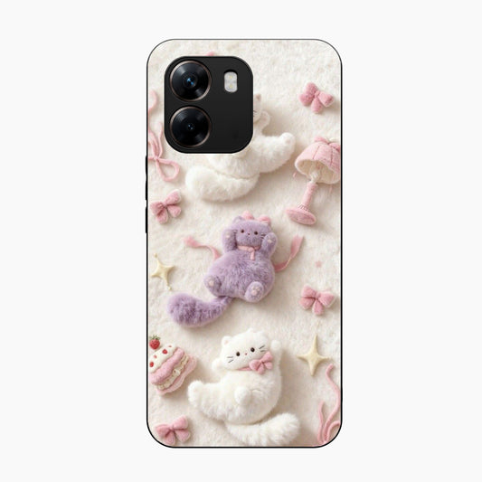 Fluffy Kitty Oppo A6x 5G Back Cover