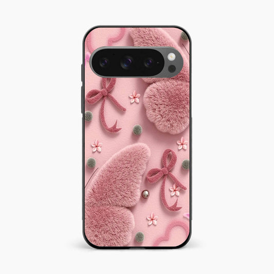 Dreamy Pink Plush Google Pixel 9 Pro Back Cover