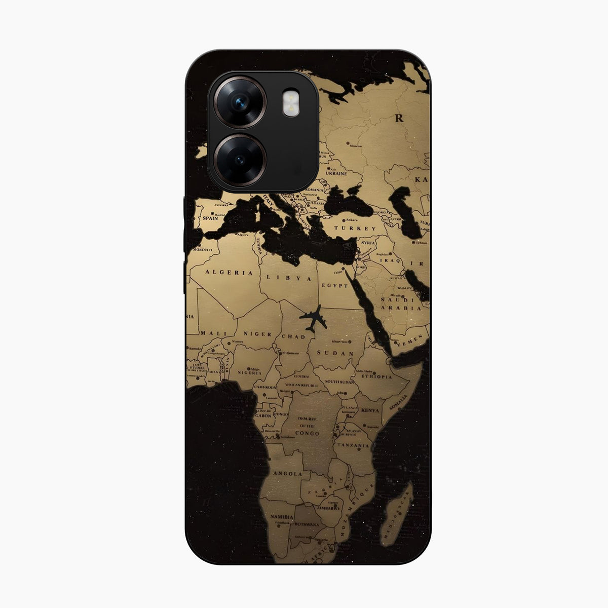 World Map Oppo A6x 5G Back Cover