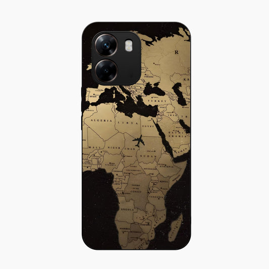 World Map Oppo A6x 5G Back Cover