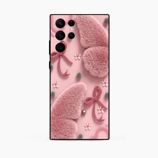 Dreamy Pink Plush Samsung S25 Ultra Back Cover