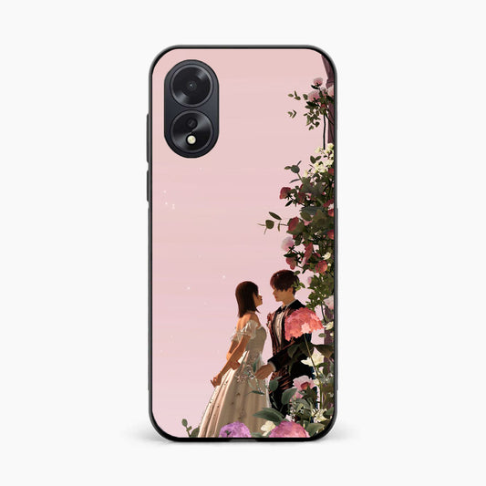 Romantic Blossom Couple Oppo A38 Back Cover