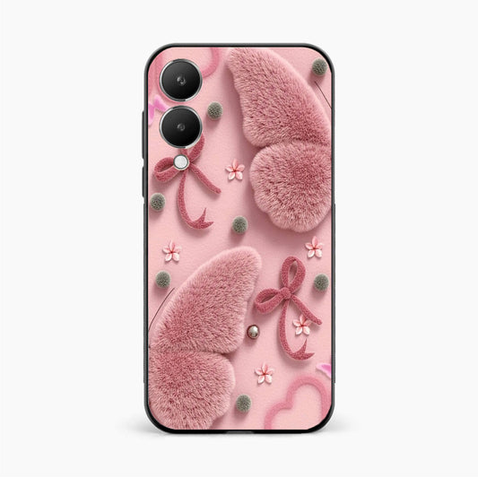 Dreamy Pink Plush Vivo Y28 5G Back Cover