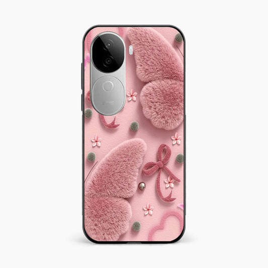 Dreamy Pink Plush Vivo V40e 5G Back Cover
