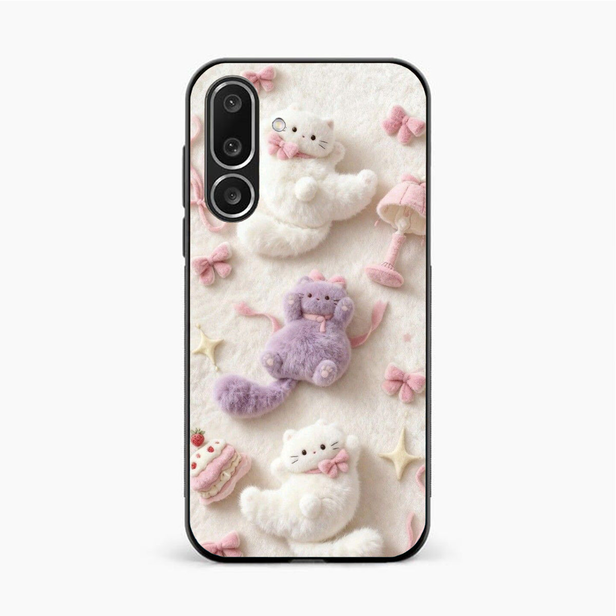 Fluffy Kitty Samsung F56 Back Cover
