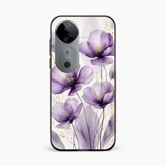 Lavender Bloom Elegance Vivo V40 5G Back Cover