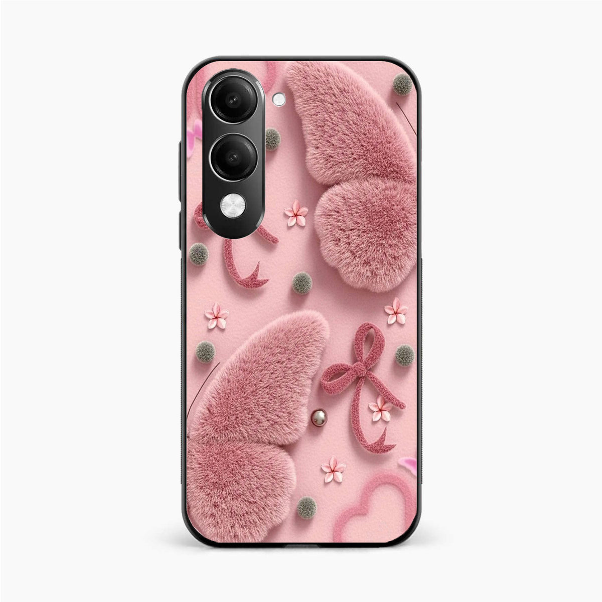 Dreamy Pink Plush Vivo Y19 5G Back Cover