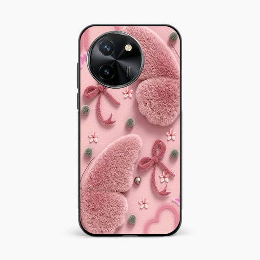 Dreamy Pink Plush Vivo T3x 5G Back Cover