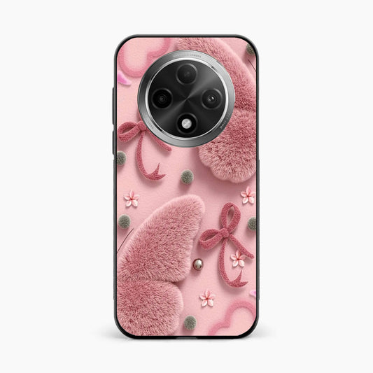 Dreamy Pink Plush Oppo F27 Pro Plus 5G Back Cover