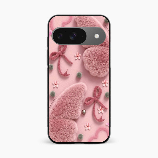 Dreamy Pink Plush Google Pixel 9 Back Cover