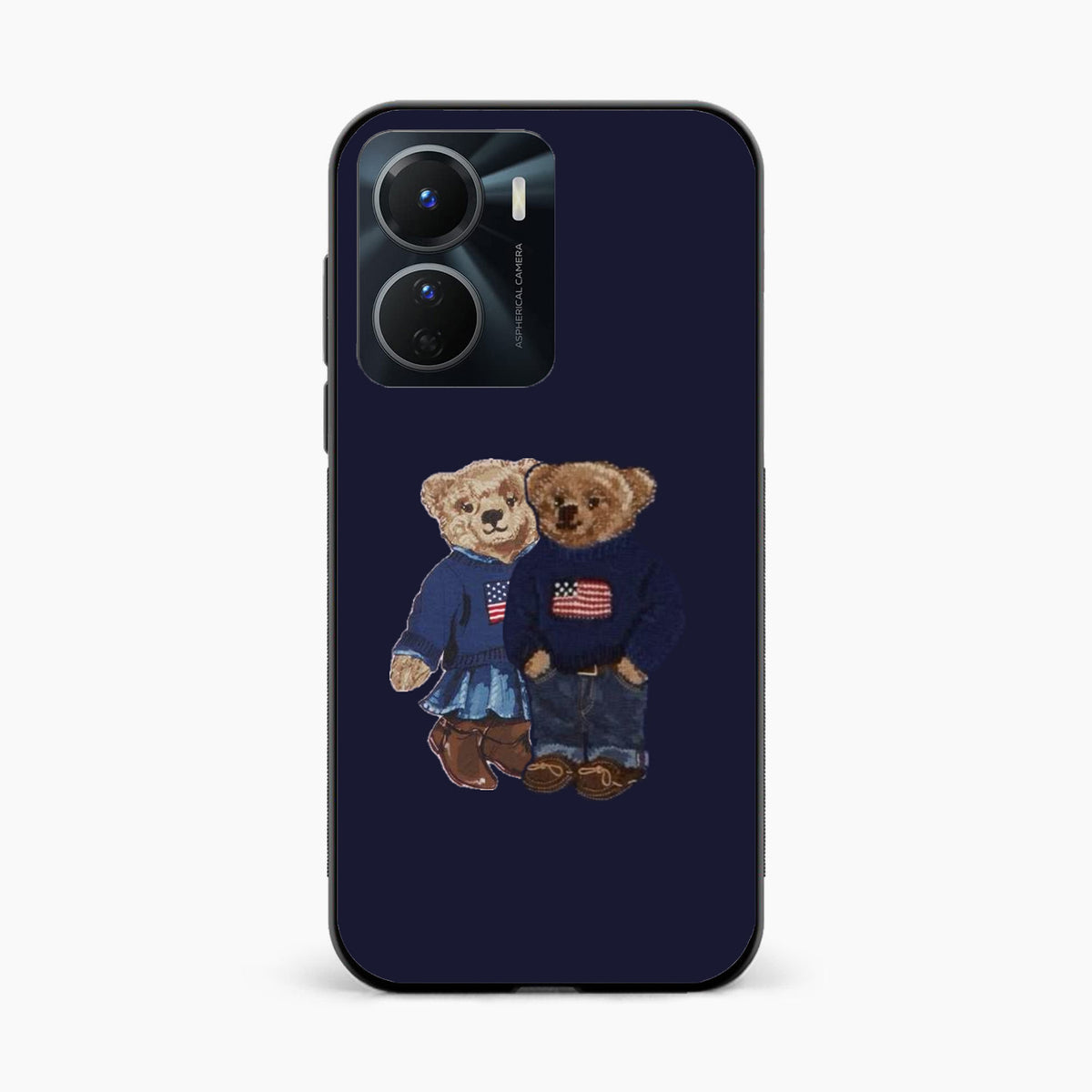 Cute Bear Couple Vivo Y16 Back Cover