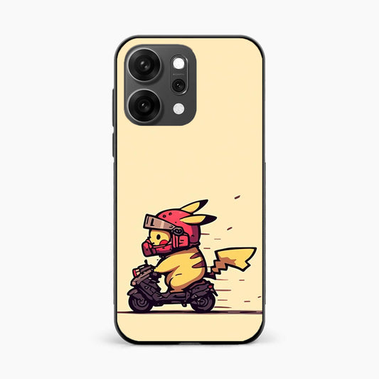 Cute Biker Pikachu Oppo Reno 14 Pro 5G Back Cover