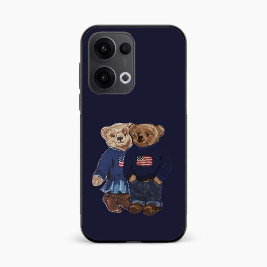 Cute Bear Couple Oppo Reno 13 5G Back Cover