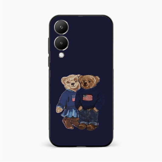 Cute Bear Couple Vivo Y28 5G Back Cover