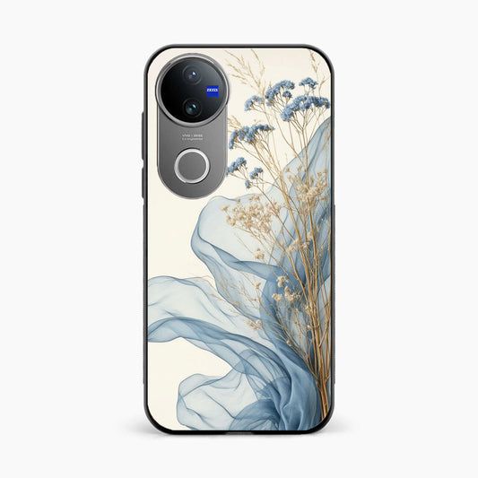 Soft Blue Floral Vivo V50e 5G Back Cover