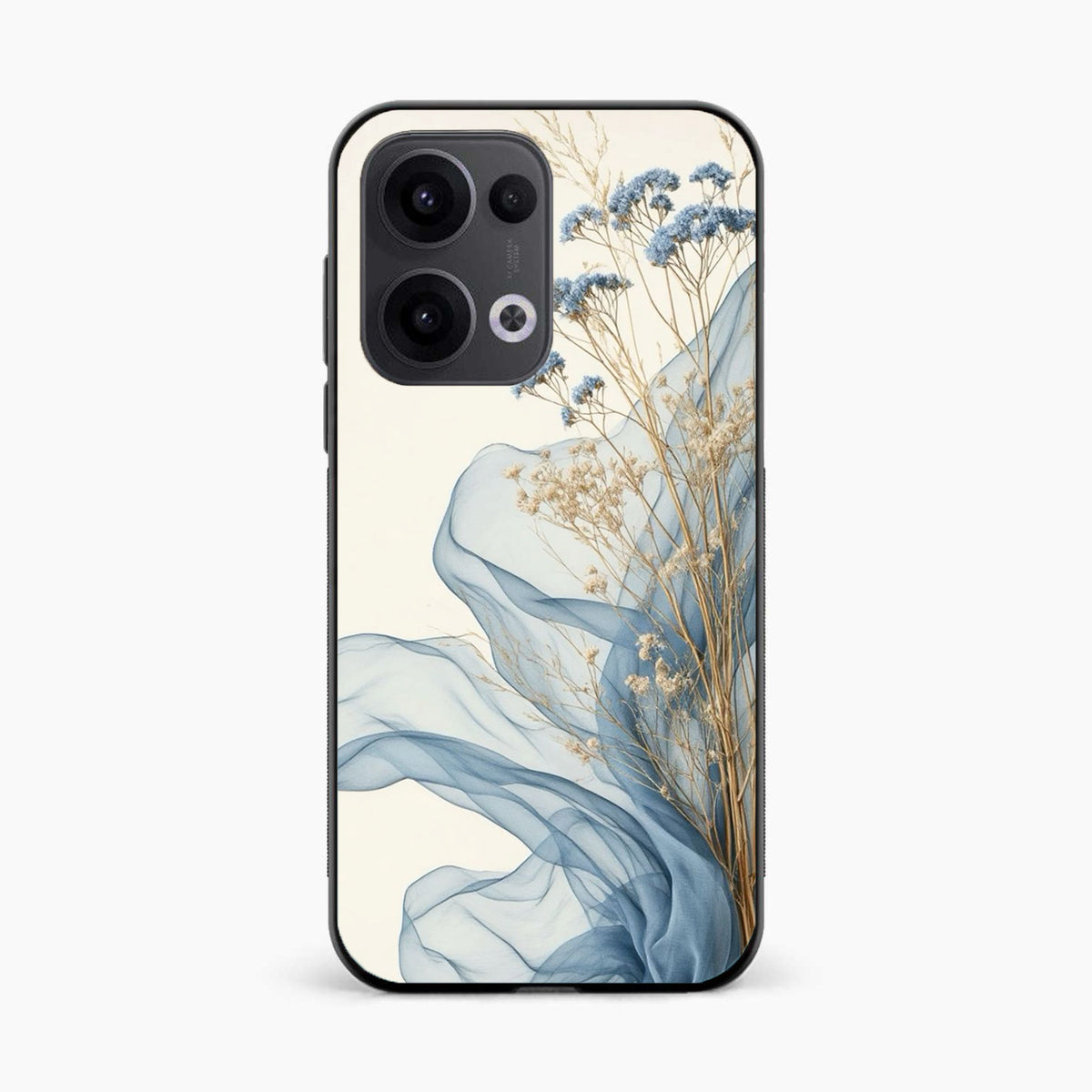 Soft Blue Floral Oppo Reno 13 5G Back Cover