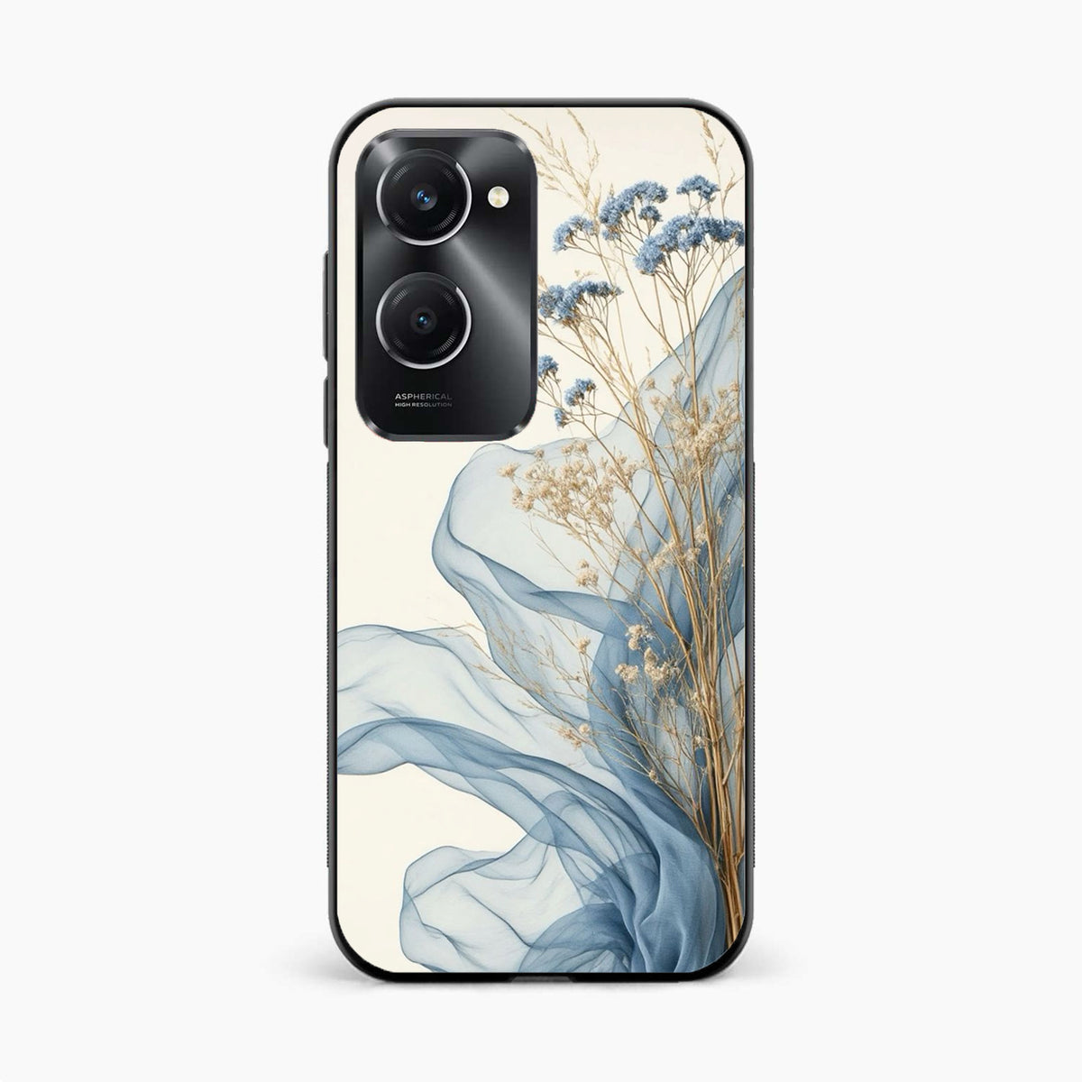 Soft Blue Floral Vivo Y28e 5G Back Cover