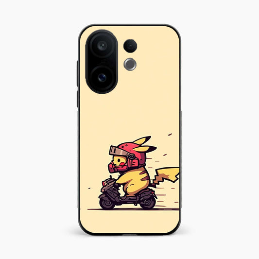 Cute Biker Pikachu Vivo T4 Pro 5G Back Cover