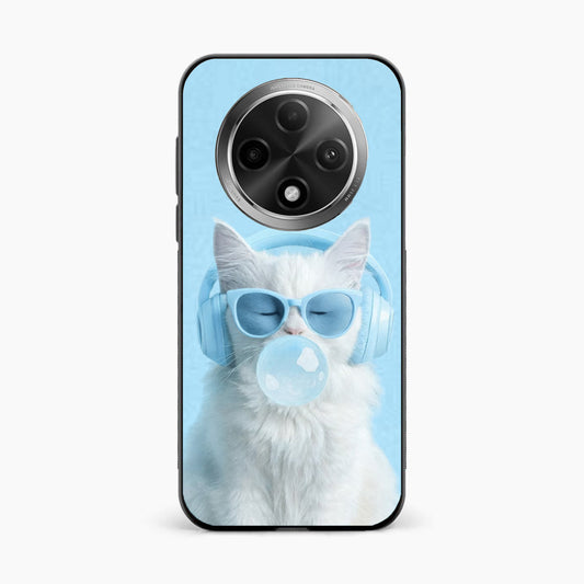 Cute Kitty Music Vibes Oppo F27 Pro Plus 5G Back Cover