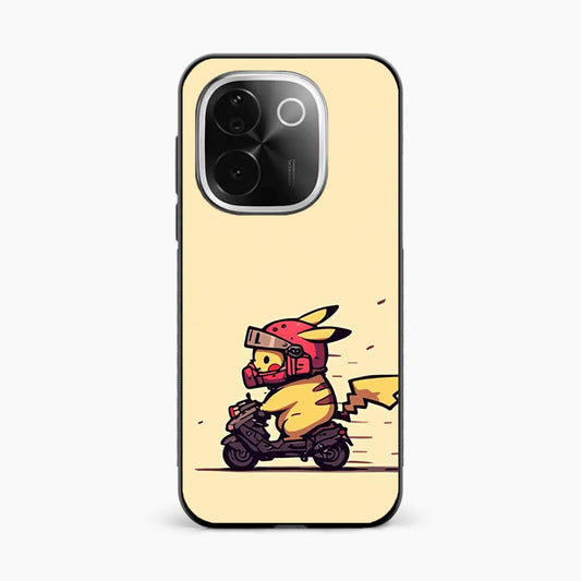 Cute Biker Pikachu Vivo T3 Pro 5G Back Cover
