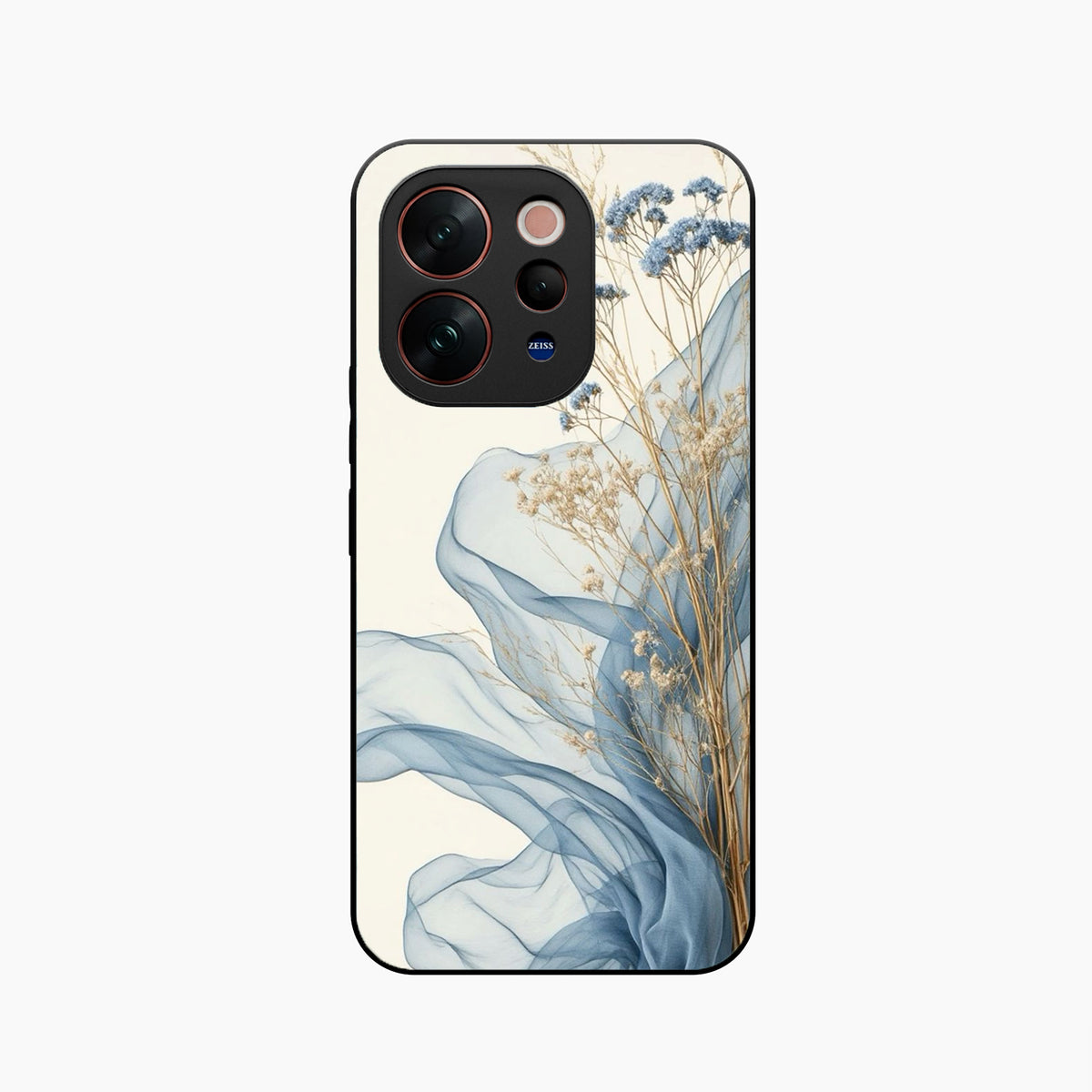 Soft Blue Floral Vivo V70 5G Back Cover