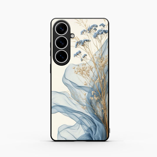 Soft Blue Floral Samsung S26 Plus 5g Back Cover