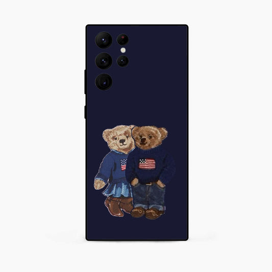 Cute Bear Couple Samsung S25 Ultra Back Cover