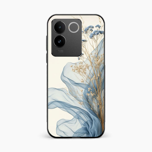 Soft Blue Floral Vivo T2 Pro 5G Back Cover