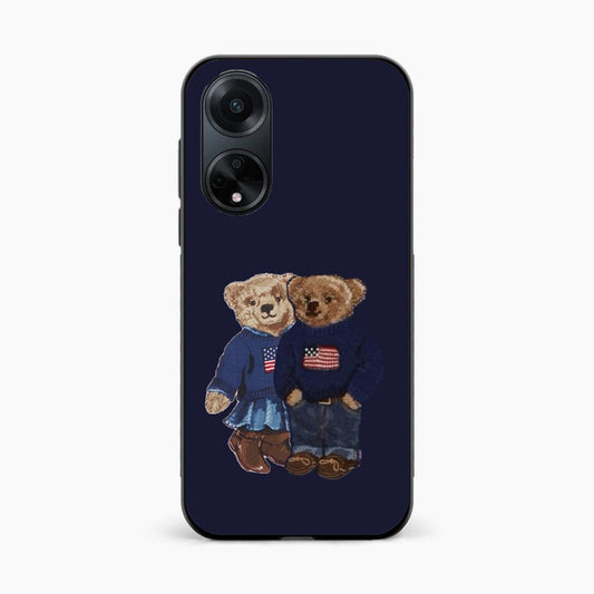 Cute Bear Couple Oppo F23 Back Covers
