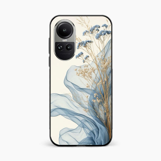 Soft Blue Floral Oppo Reno 10 Pro Back Cover