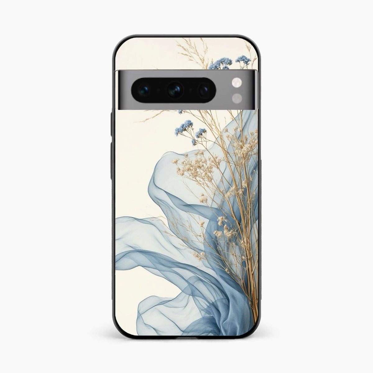Soft Blue Floral Google Pixel 8 Pro Back Cover