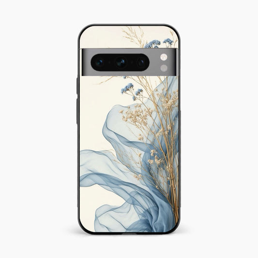 Soft Blue Floral Google Pixel 8 Pro Back Cover