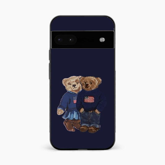 Cute Bear Couple Google Pixel 8A Back Cover