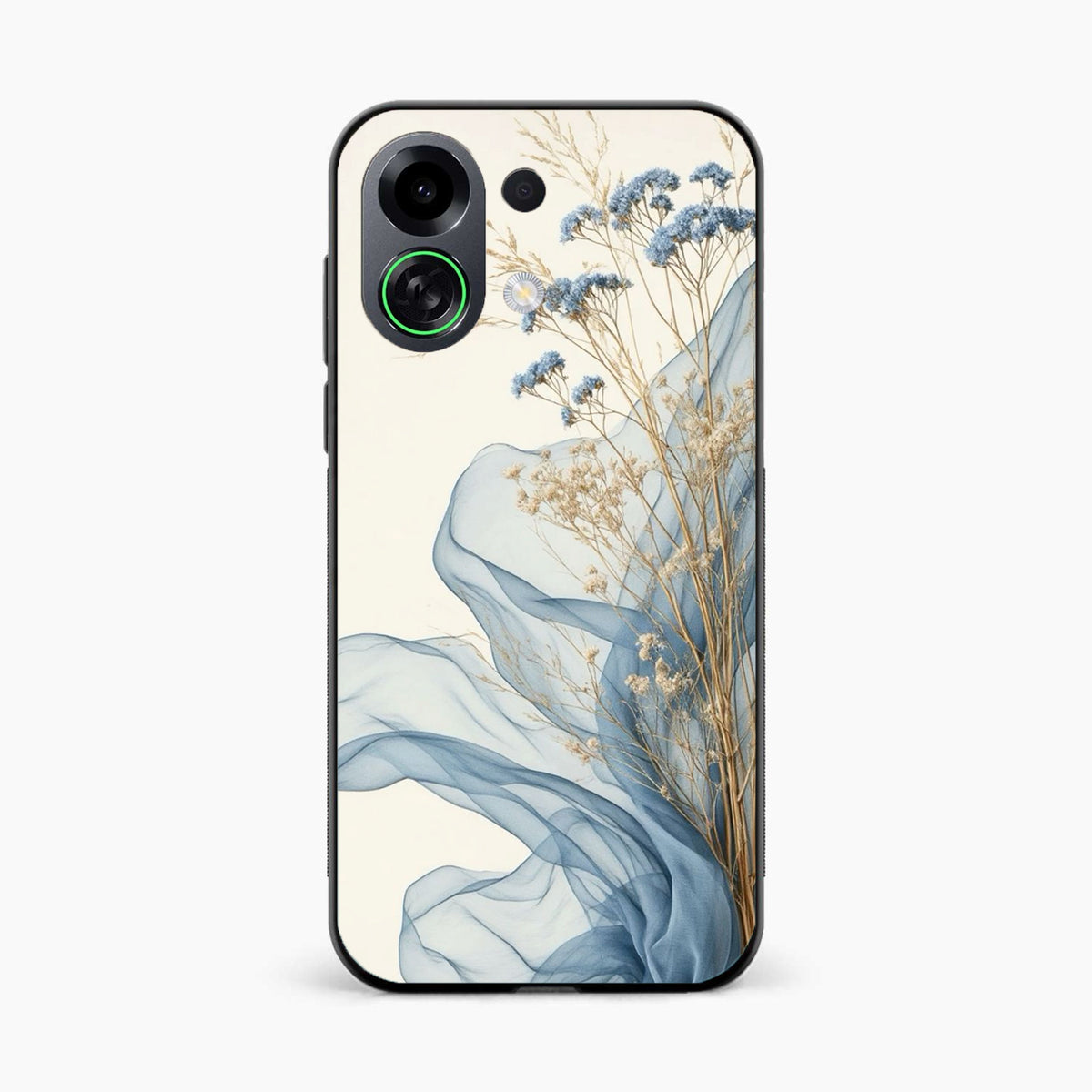 Soft Blue Floral Oppo K13 Turbo 5G Back Cover