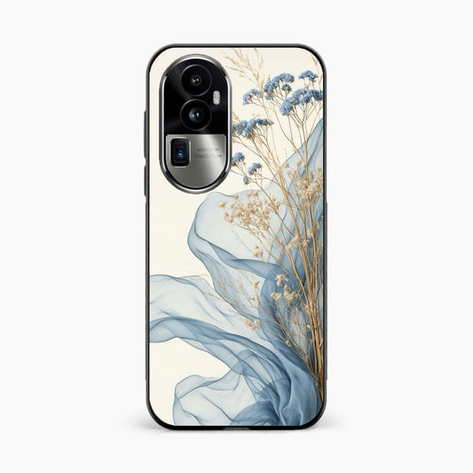 Soft Blue Floral Oppo Reno 10 Pro Plus 5G Back Cover