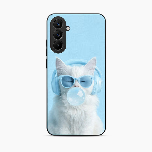 Cute Kitty Music Vibes Samsung A57 5g Back Cover